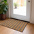 2' X 3' Brown and Tan Striped Washable Non Skid Indoor Outdoor Area Rug