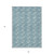 5' X 8' Teal Blue And Ivory Geometric Washable Indoor Outdoor Area Rug Transitional Style - Teal Blue, Ivory Color
