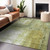 5' X 8' Sage Ivory And Brown Abstract Washable Indoor Outdoor Area Rug