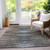 3' X 5' Brown Taupe And Chocolate Striped Washable Indoor Outdoor Area Rug