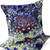 Space-Saving Set of Two 16" X 16" Blue and Green Blown Seam Floral Indoor Outdoor Throw Pillow for Living Room Bedroom Offices