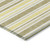 2' X 8' Khaki Yellow and Gray Striped Washable Non Skid Indoor Outdoor Runner Rug