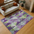 3' X 5' Purple And Lime Green Geometric Washable Indoor Outdoor Area Rug