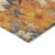 5' X 8' Orange Peach And Salmon Floral Washable Indoor Outdoor Area Rug