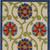 12' Navy Blue Beige Green Blue And Red Floral Indoor Outdoor Runner Rug