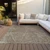 5' X 8' Chocolate And Beige Abstract Washable Indoor Outdoor Area Rug - Chocolate, Beige