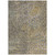 3' X 5' Gold And Gray Abstract Washable Indoor Outdoor Area Rug
