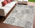 4' X 6' Gray Black And Ivory Nautical Indoor Outdoor Area Rug