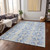 5' X 8' Sky Blue And Ivory Abstract Washable Indoor Outdoor Area Rug - Sky Blue, Ivory