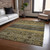 3' X 5' Gray Gold And Brown Medallion Washable Indoor Outdoor Area Rug