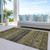 3' X 5' Gray Gold And Brown Medallion Washable Indoor Outdoor Area Rug