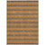 5' X 8' Brown and Tan Striped Washable Non Skid Indoor Outdoor Area Rug