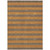 5' X 8' Brown and Tan Striped Washable Non Skid Indoor Outdoor Area Rug