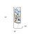 10" Blue And White Solid Wood Wildflowers Garden Stake