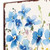 10" Blue And White Solid Wood Wildflowers Garden Stake