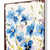 10" Blue And White Solid Wood Wildflowers Garden Stake
