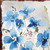 10" Blue And White Solid Wood Wildflowers Garden Stake