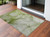 2' X 3' Olive Green Abstract Washable Non Skid Indoor Outdoor Area Rug