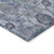 3' X 5' Navy Blue And Sky Blue Damask Washable Indoor Outdoor Area Rug