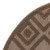 4' Dark Brown And Light Brown Round Geometric Indoor Outdoor Area Rug - Dark Brown, Light Brown