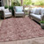 5' X 8' Blush And Pink Floral Washable Indoor Outdoor Area Rug - Blush, Pink