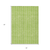 5' X 8' Lime Green And Ivory Striped Washable Indoor Outdoor Area Rug