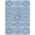 5' X 8' Blue And Gray Aztec Washable Indoor Outdoor Area Rug