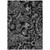 5' X 8' Black Gray And Charcoal Paisley Washable Indoor Outdoor Area Rug