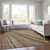 3' X 5' Taupe Beige And Brown Striped Washable Indoor Outdoor Area Rug