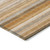 5' X 8' Brown and Orange Striped Washable Non Skid Indoor Outdoor Area Rug