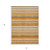 5' X 8' Brown and Orange Striped Washable Non Skid Indoor Outdoor Area Rug