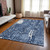 5' X 8' Denim Blue And Ivory Abstract Washable Indoor Outdoor Area Rug Transitional Style - Denim Blue, Ivory Color
