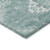 3' X 5' Aqua Teal Blue And Ivory Medallion Washable Indoor Outdoor Area Rug