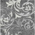 5' X 8' Charcoal Silver And Gray Floral Washable Indoor Outdoor Area Rug