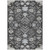 3' X 5' Charcoal Gray And Beige Floral Washable Indoor Outdoor Area Rug
