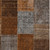 5' X 8' Orange And Taupe Patchwork Washable Indoor Outdoor Area Rug