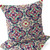 Set of Two 16" X 16" Green and Red Blown Seam Floral Indoor Outdoor Throw Pillow Polyester Decor