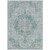 5' X 8' Teal Blue Floral Medallion Washable Indoor Outdoor Area Rug - 880016716726