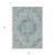 5' X 8' Teal Blue Floral Medallion Washable Indoor Outdoor Area Rug