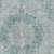 5' X 8' Teal Blue Floral Medallion Washable Indoor Outdoor Area Rug