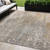 5' X 8' Beige Gray And Taupe Abstract Washable Indoor Outdoor Area Rug