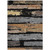 5' X 8' Black Gold And Brown Striped Washable Indoor Outdoor Area Rug