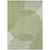 3' X 5' Green And Ivory Geometric Washable Indoor Outdoor Area Rug