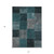 5' X 8' Teal Blue Aqua And Charcoal Patchwork Washable Indoor Outdoor Area Rug