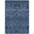 3' X 5' Navy Blue And Denim Blue Floral Washable Indoor Outdoor Area Rug Transitional Style - Navy Blue, Denim Blue Color
