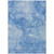 5' X 8' Denim Blue And Sky Blue Nautical Washable Indoor Outdoor Area Rug