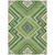 5' X 8' Green Ivory And Beige Tribal Washable Indoor Outdoor Area Rug