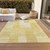 3' X 5' Gold Wheat And Ivory Striped Washable Indoor Outdoor Area Rug