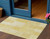 3' X 5' Gold Wheat And Ivory Striped Washable Indoor Outdoor Area Rug