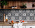 8" X 8" Black and White Quatro Peel and Stick Removable Tiles - 4512839541785